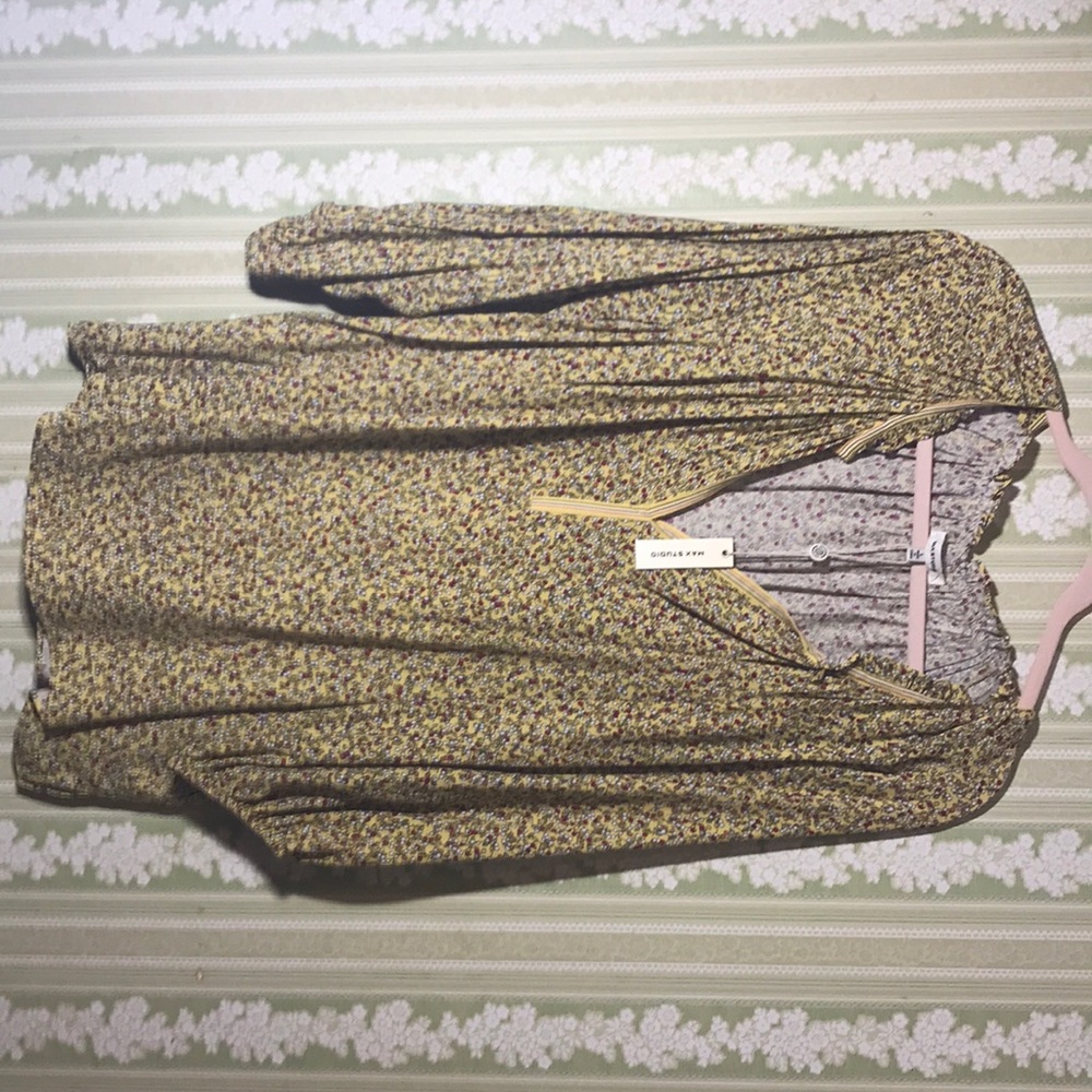 Yellow flowered blouse